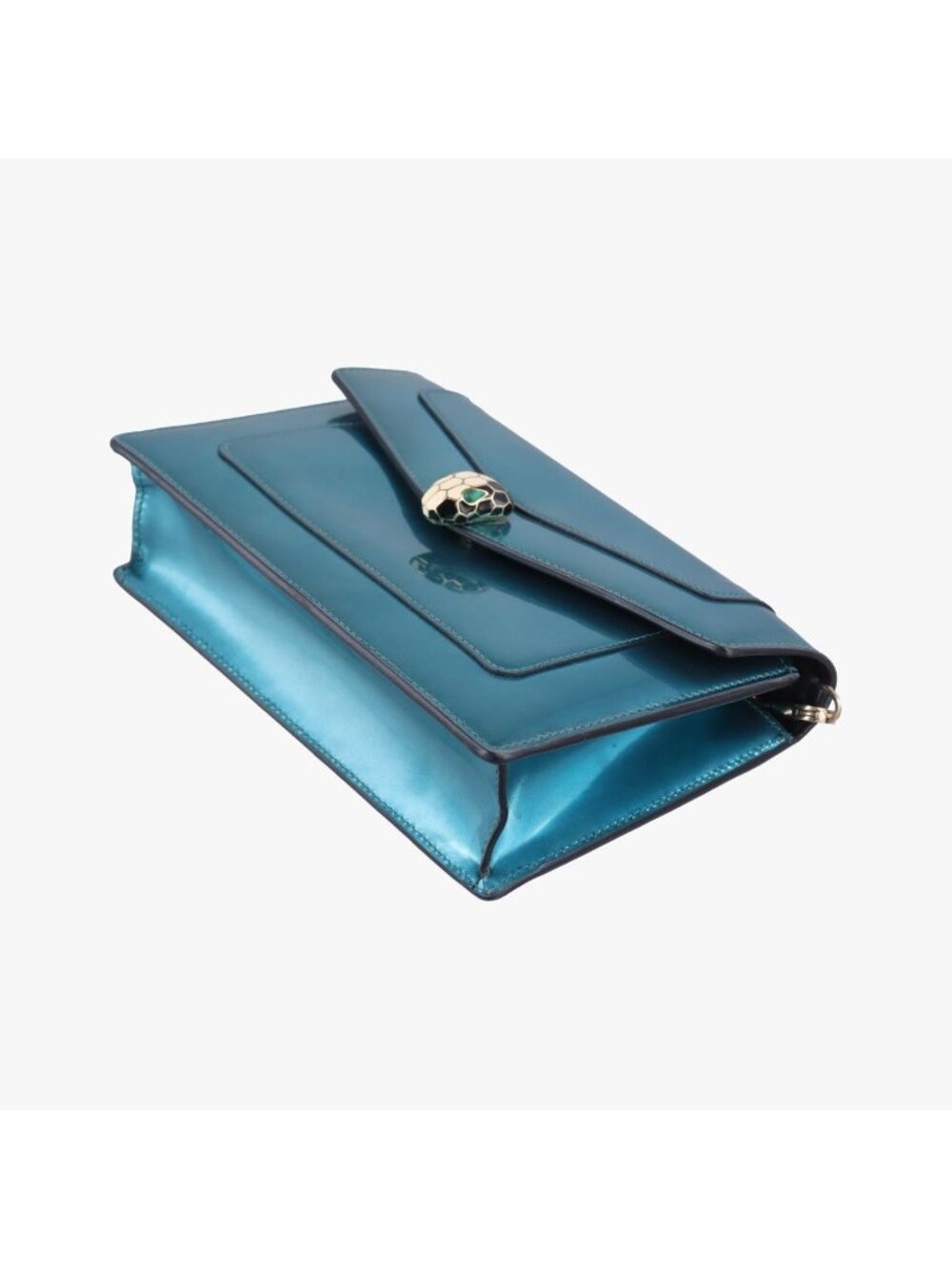 ★SOLD★ Bvlgari Serpenti Forever Blue Patent Shoulder - Picture 4 of 15
